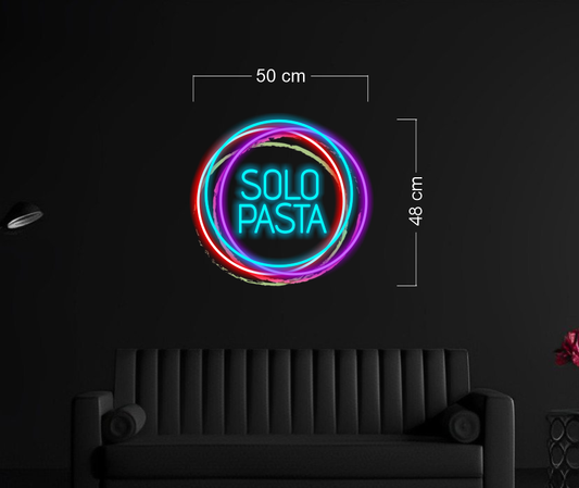 Solo pasta+ Flavours by the metre ( 2 signs) | LED Neon Sign