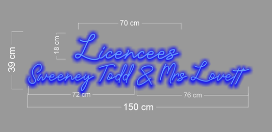 The String of Pearls Bar+ Licencees Sweeney Todd & Mrs Lovett | LED Neon Sign