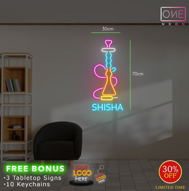 COFFEE + SHISHA | LED Neon Sign (2 waterproof signs)