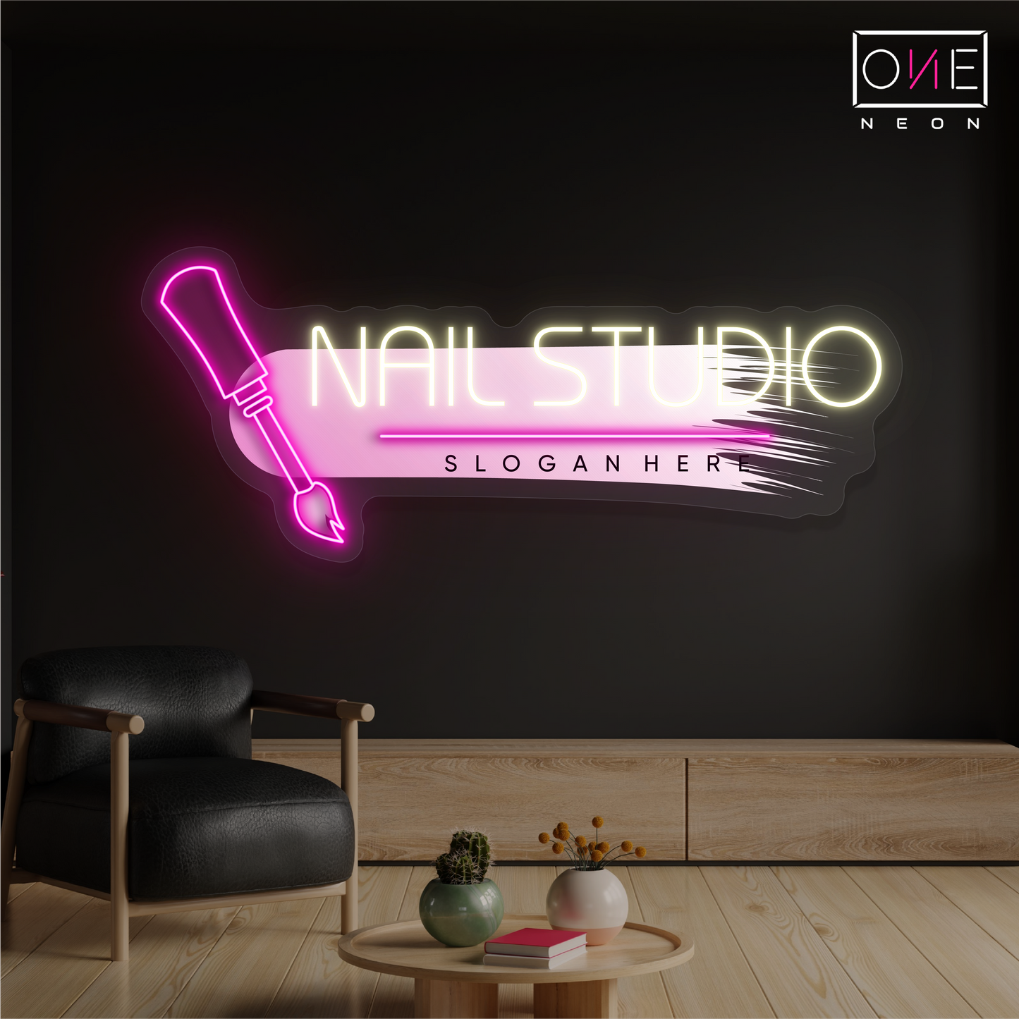 Enseigne au néon à LED de Glam Nails Studio