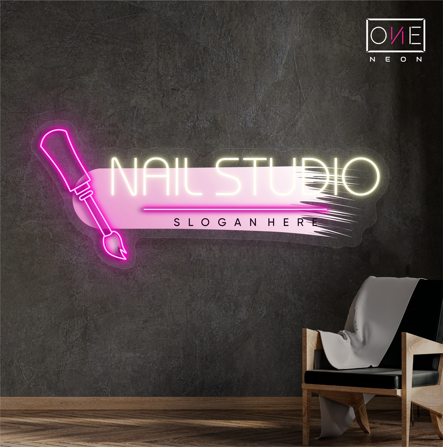 Enseigne au néon à LED de Glam Nails Studio