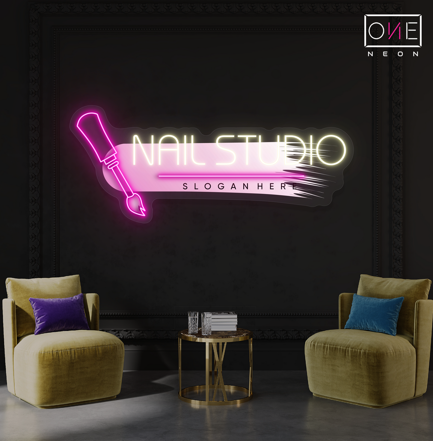 Enseigne au néon à LED de Glam Nails Studio