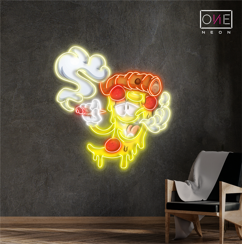 Panneau néon à LED Chill Pizza Artwork