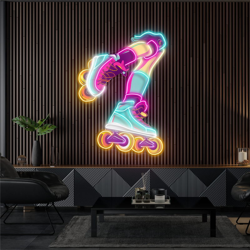 Enseigne au néon à LED Roller Vibes Artwork