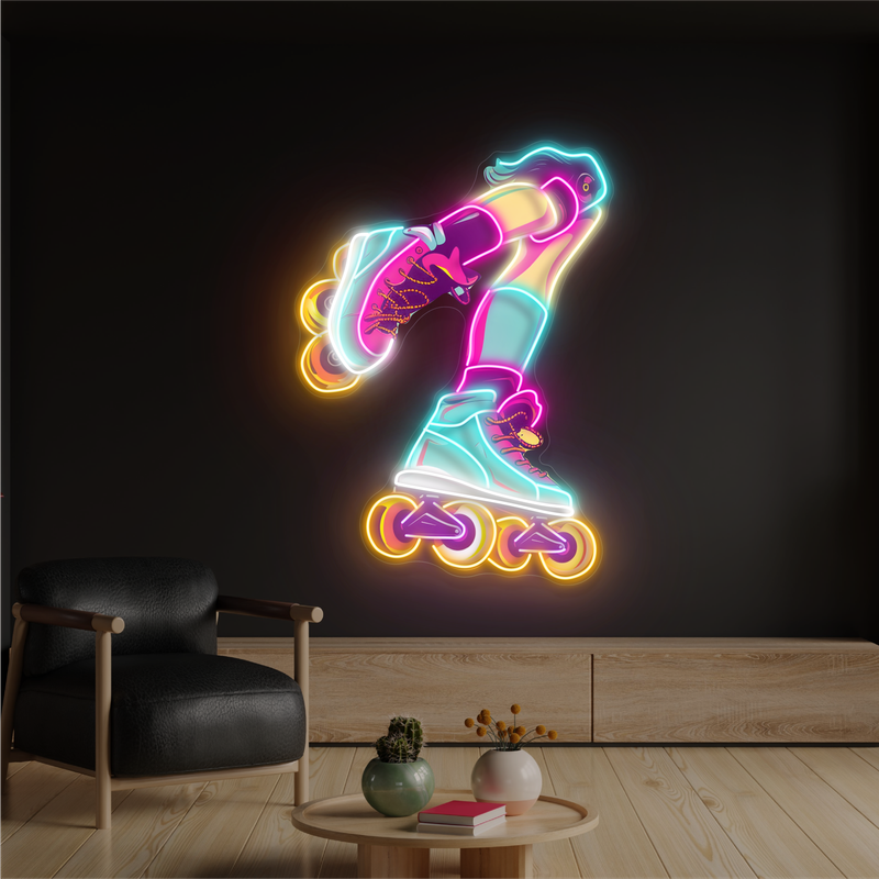 Enseigne au néon à LED Roller Vibes Artwork