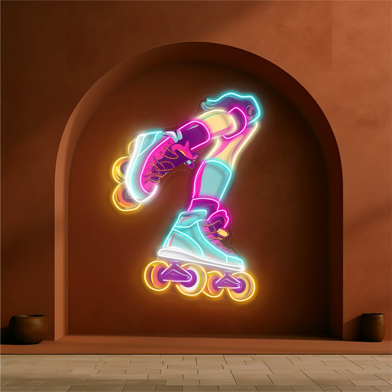 Enseigne au néon à LED Roller Vibes Artwork