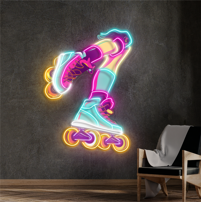 Enseigne au néon à LED Roller Vibes Artwork