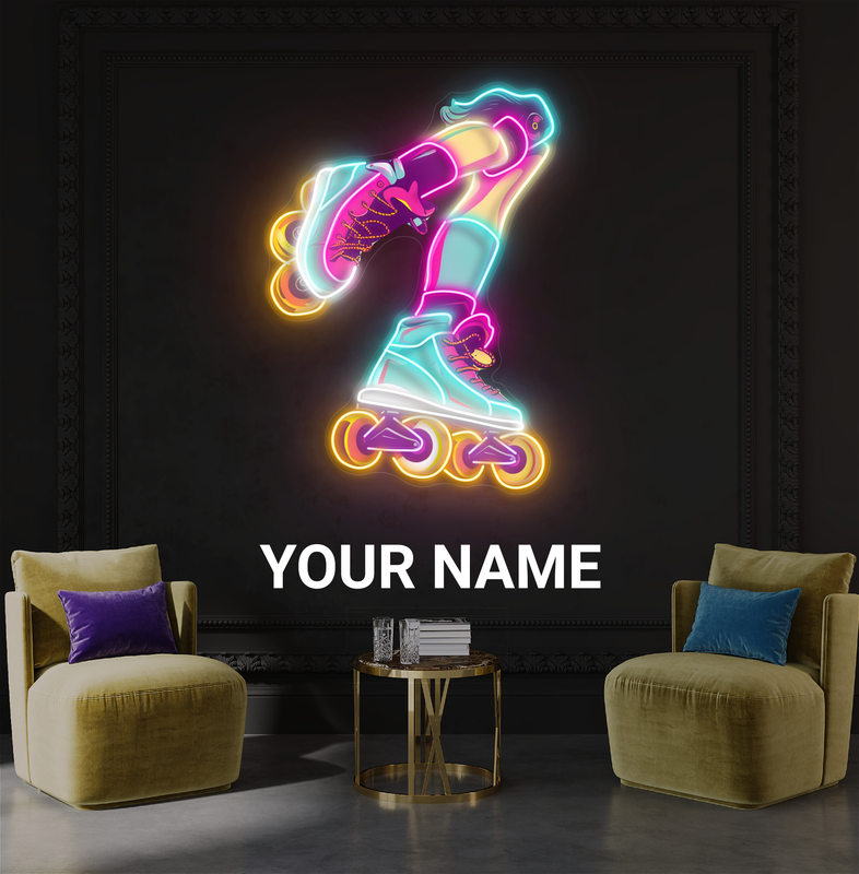 Enseigne au néon à LED Roller Vibes Artwork
