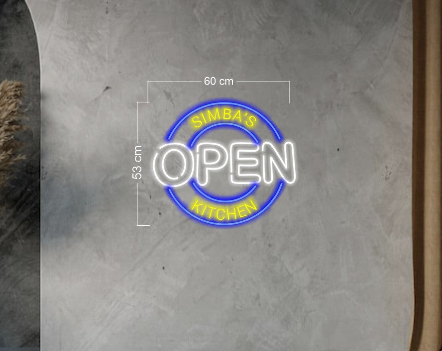 Simba's Kitchen Open | LED Neon Sign