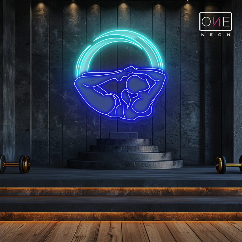 Enseigne au néon à LED Lunar Flow Yoga Artwork