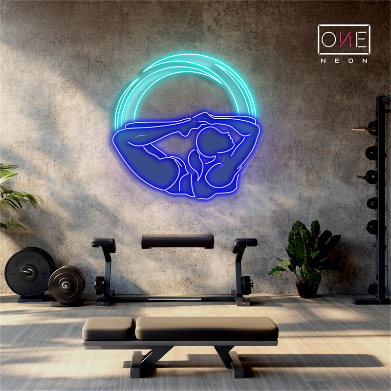 Enseigne au néon à LED Lunar Flow Yoga Artwork