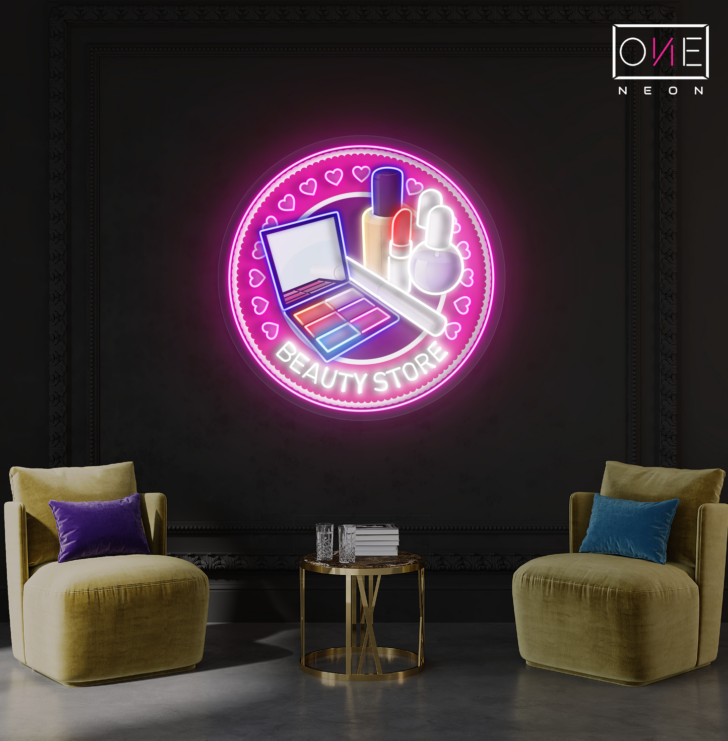 Enseigne au néon à LED pour magasin de beauté