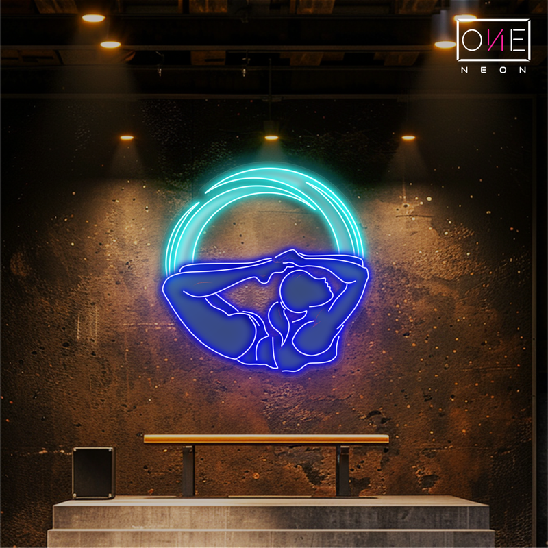 Enseigne au néon à LED Lunar Flow Yoga Artwork