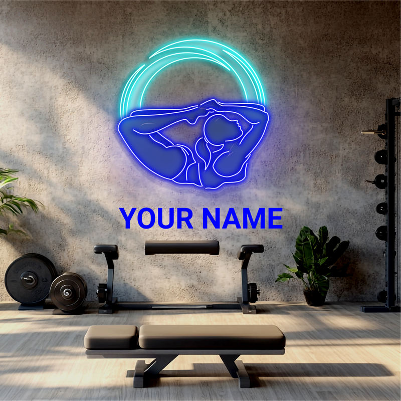 Enseigne au néon à LED Lunar Flow Yoga Artwork