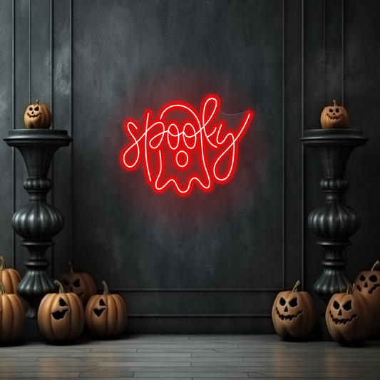 Spooky Ghost LED Neon Sign