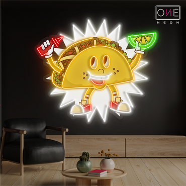 Panneau néon à LED Taco Buddy Artwork