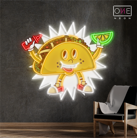 Panneau néon à LED Taco Buddy Artwork