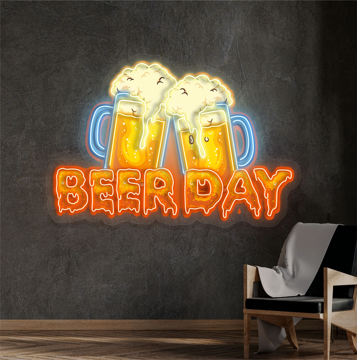 Enseigne au néon à LED Beer Day Artwork