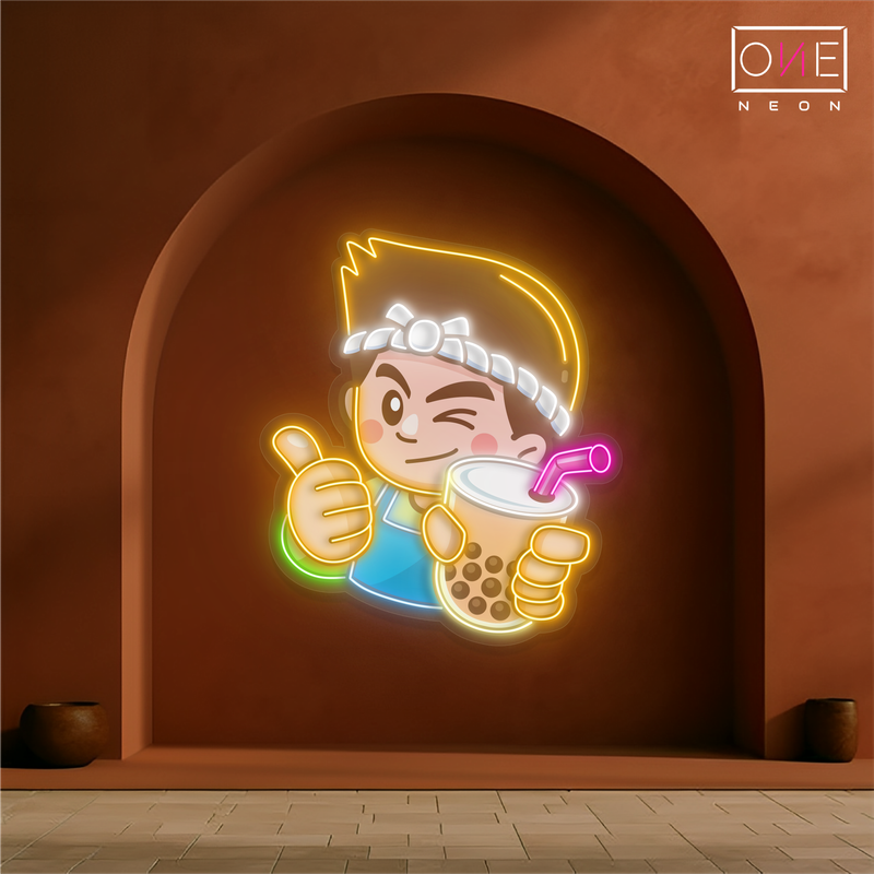 Enseigne au néon à LED Bubble Tea Buddy
