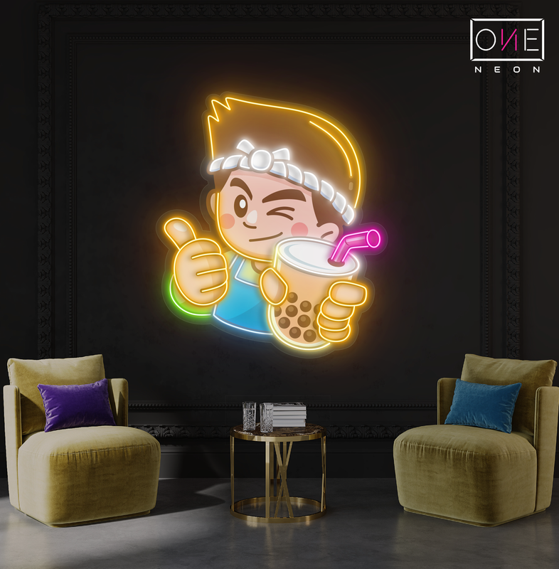 Enseigne au néon à LED Bubble Tea Buddy
