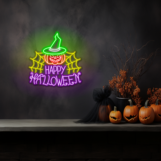 Happy Halloween LED Neon Sign