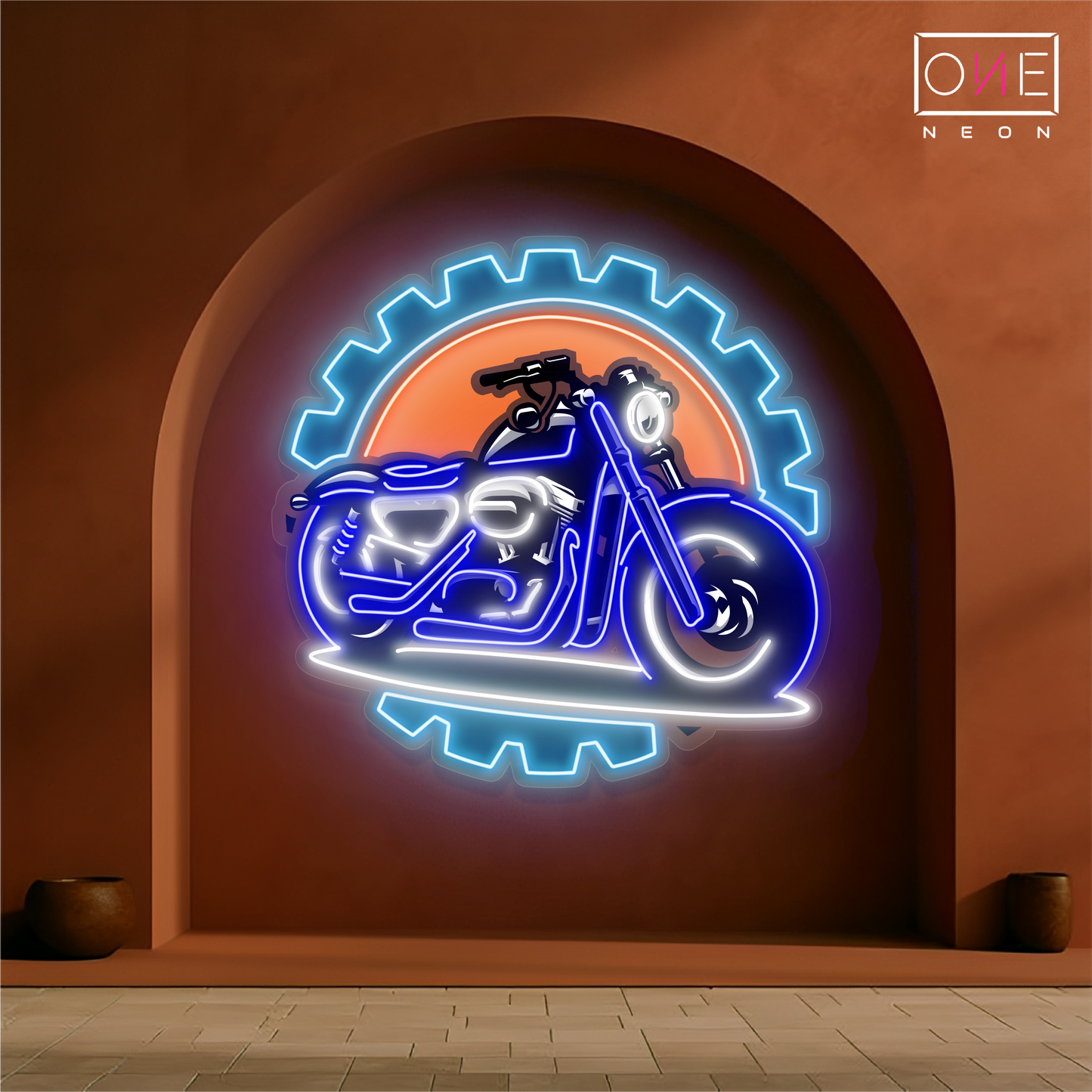 Enseigne au néon à LED Gearhead Ride Artwork