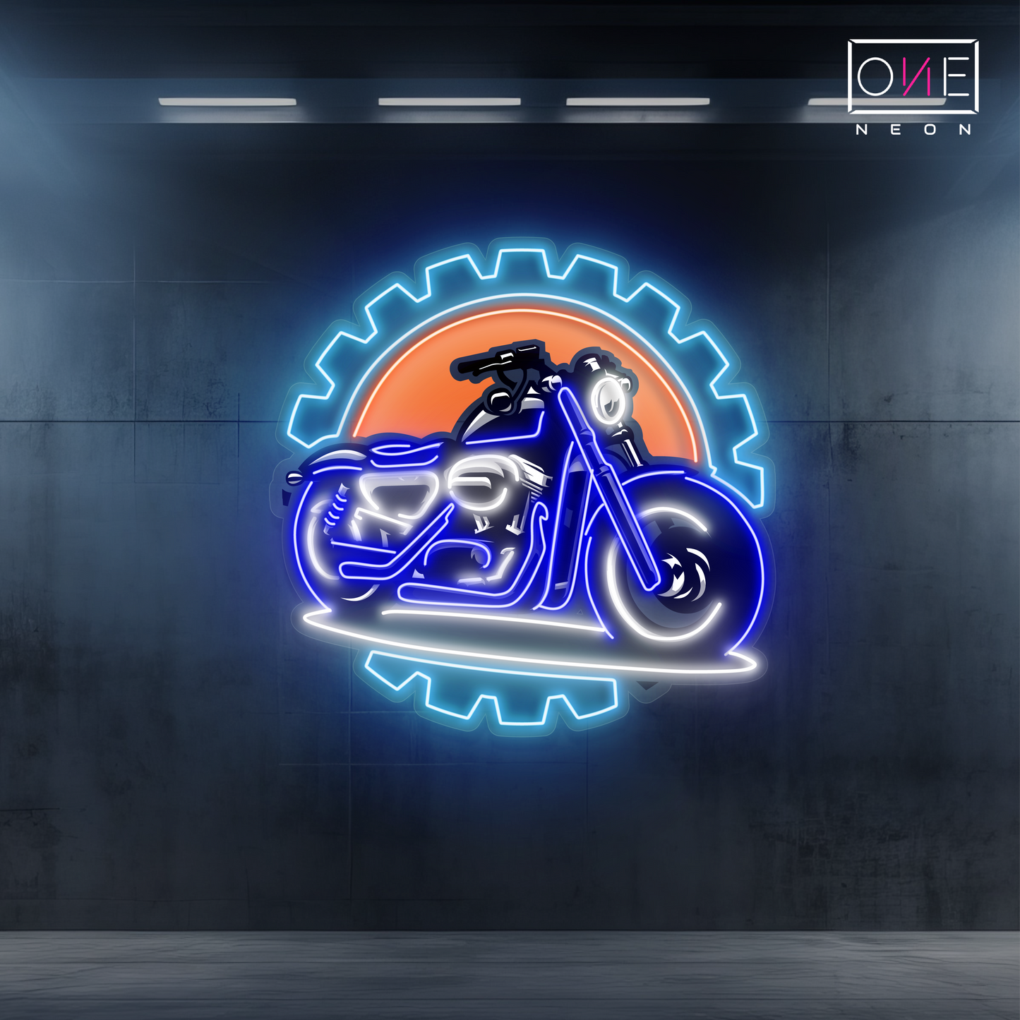 Enseigne au néon à LED Gearhead Ride Artwork