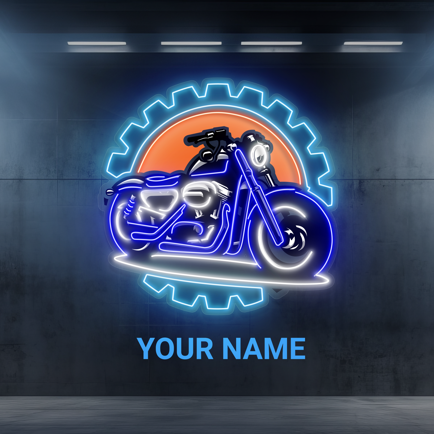 Enseigne au néon à LED Gearhead Ride Artwork
