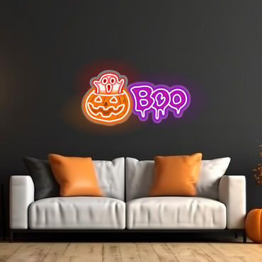 Pumpkin Boo LED Neon Sign