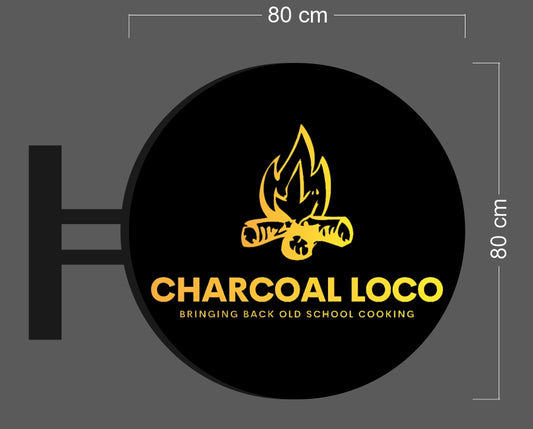 Charcoal Loco|Light Box Sign
