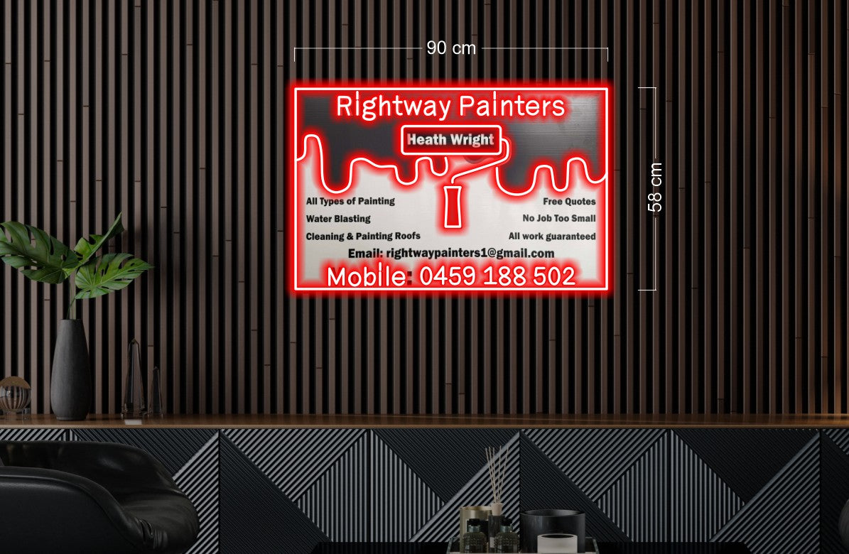 Rightway Painters | LED Neon Sign