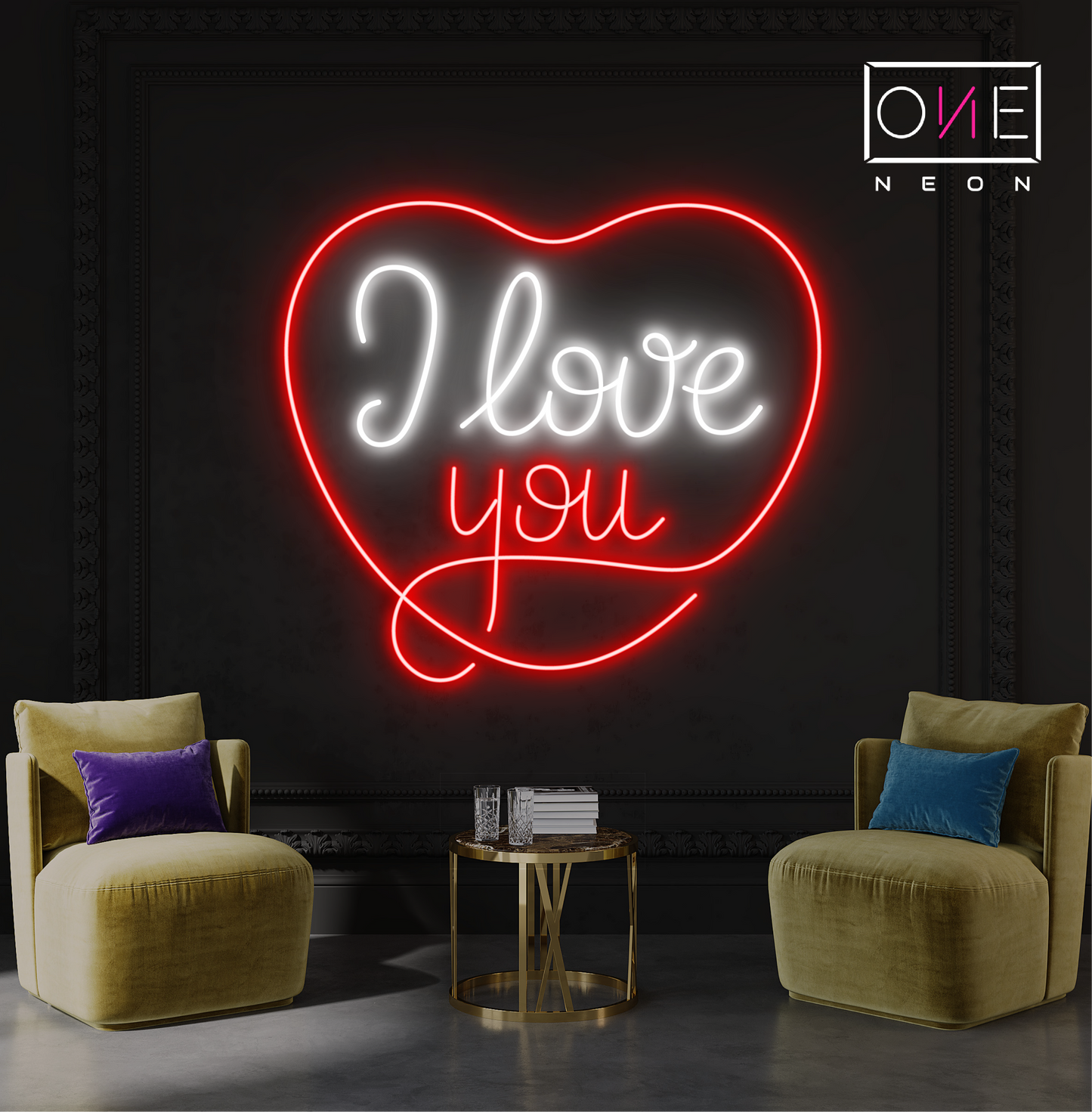 Panneau néon à LED représentant une tête de mort sur la plage paradisiaque