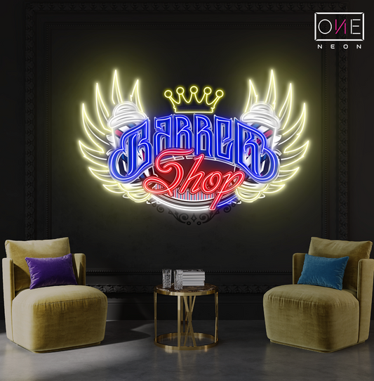 Enseigne au néon à LED Barber Shop Artwork