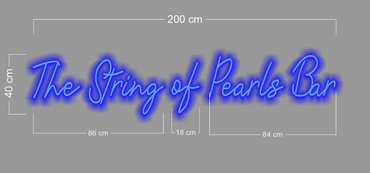 The String of Pearls Bar+ Licencees Sweeney Todd & Mrs Lovett | LED Neon Sign