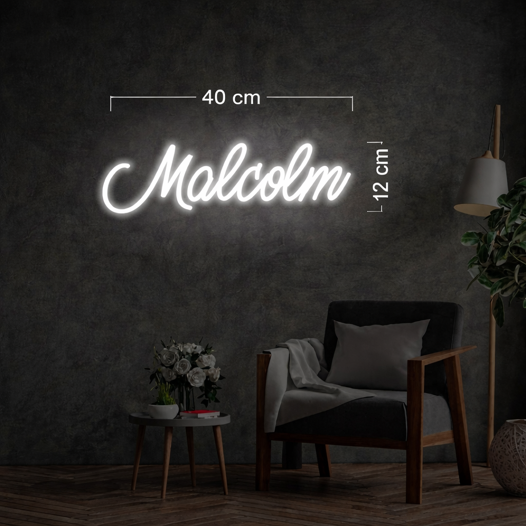 Malcolm | LED Neon Sign (+5m cord)