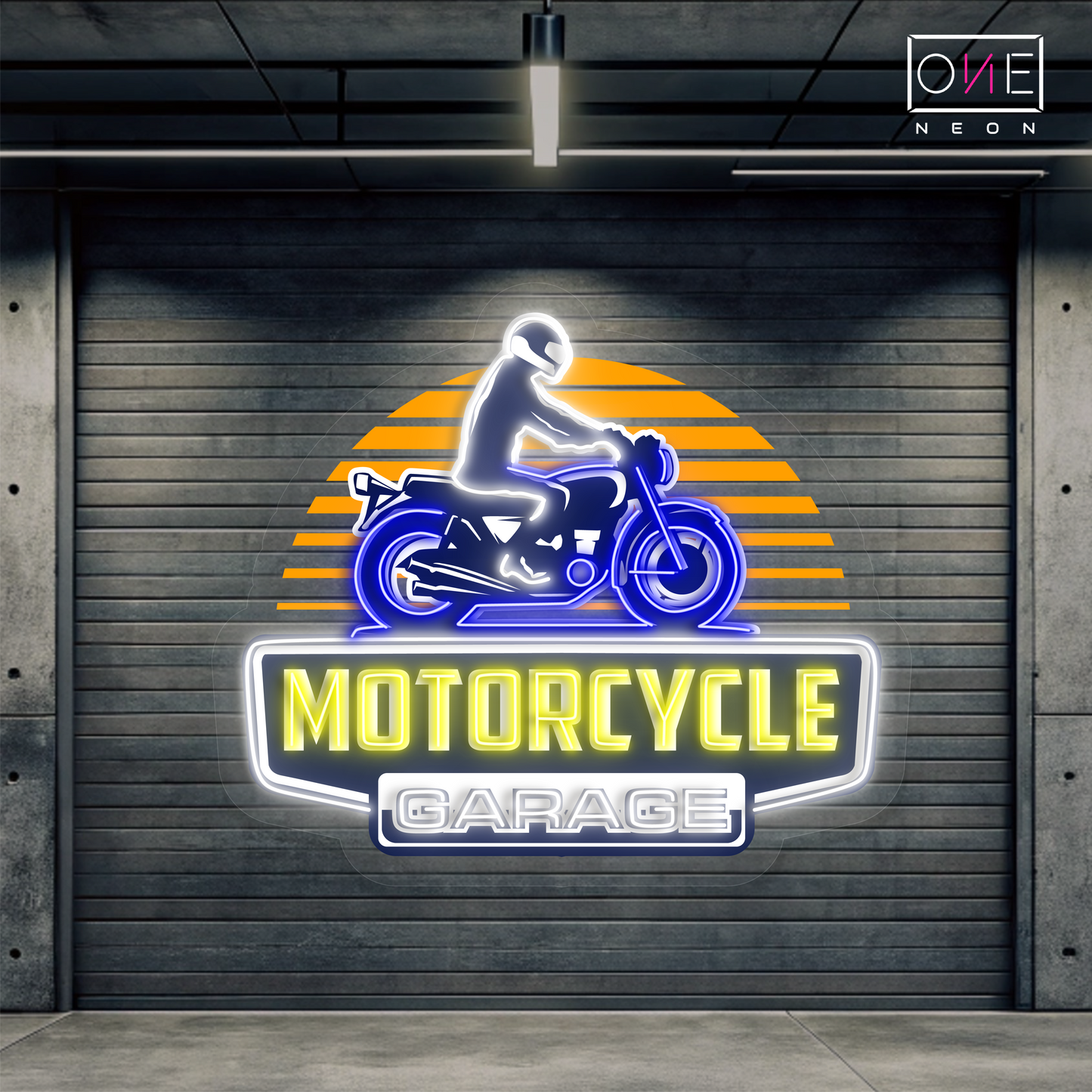 Enseigne au néon à LED pour garage de motos