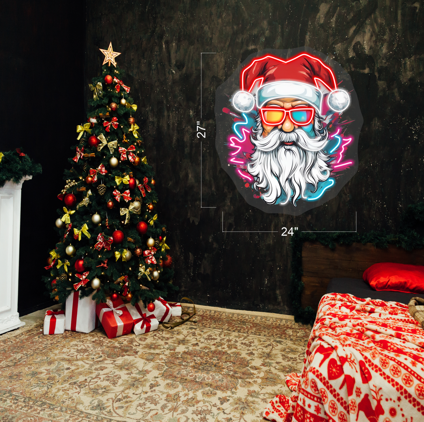 Cool Christmas Santa LED Neon Sign