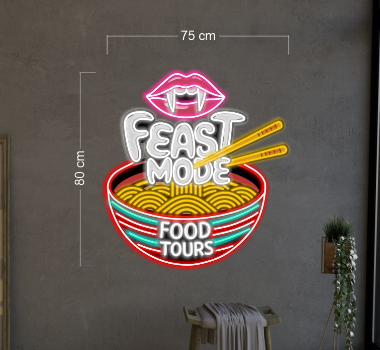 FEAST MODE FOOD TOURS | LED Neon Sign