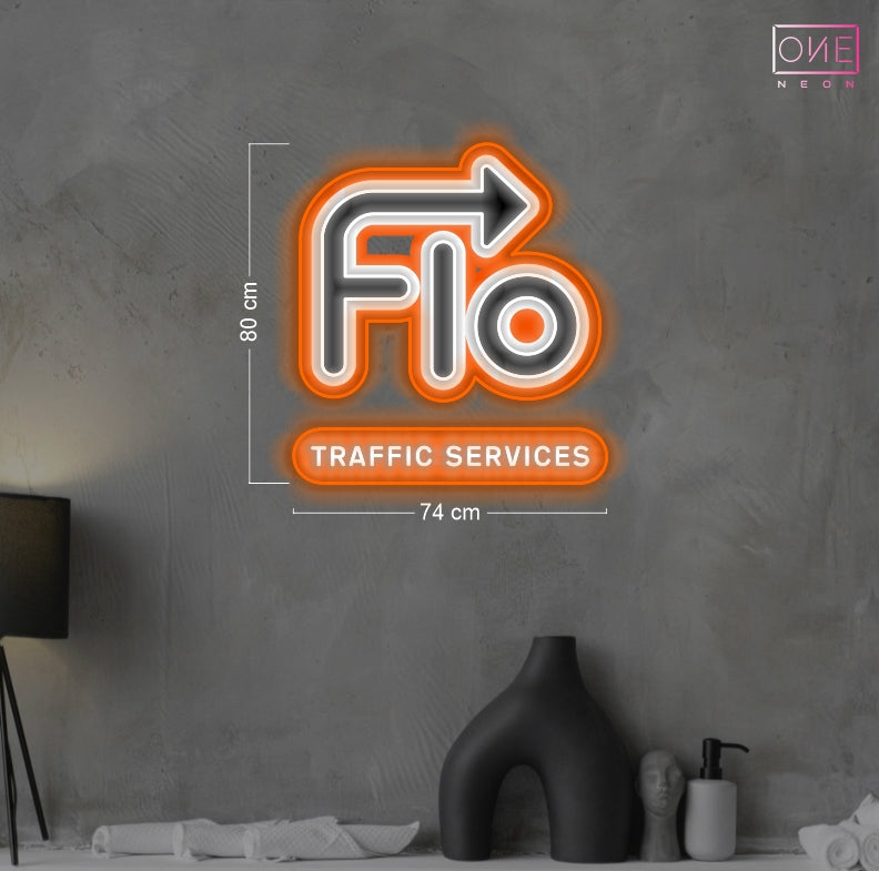 FLO Traffic Services | LED Neon Sign