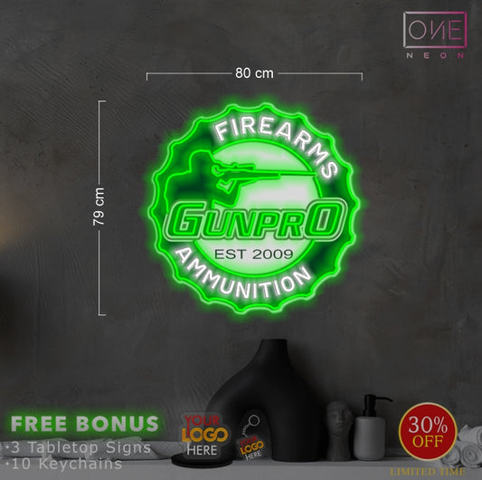 GUNPRO FIREARMS AMMUNITION | LED Neon Sign