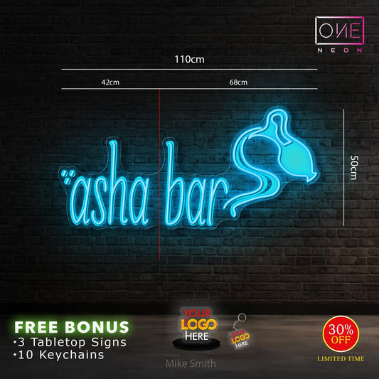 Asha Bar| LED Neon Sign (2 signs)