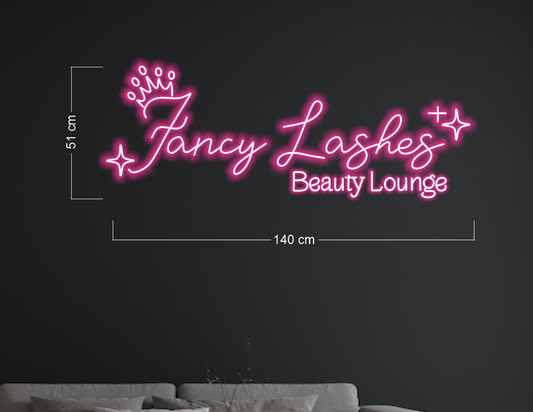 Fancy Lashes Beauty Lounge ( 2 signs) | LED Neon Sign