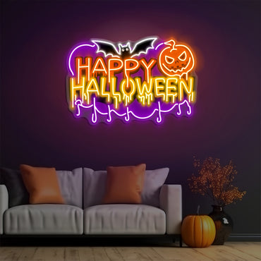 Happy Halloween LED Neon Sign