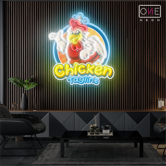 Enseigne au néon à LED Chef Chick's Delight