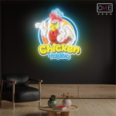 Enseigne au néon à LED Chef Chick's Delight