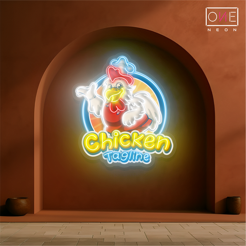 Enseigne au néon à LED Chef Chick's Delight