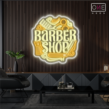 Enseigne au néon à LED Barber Shop Artwork