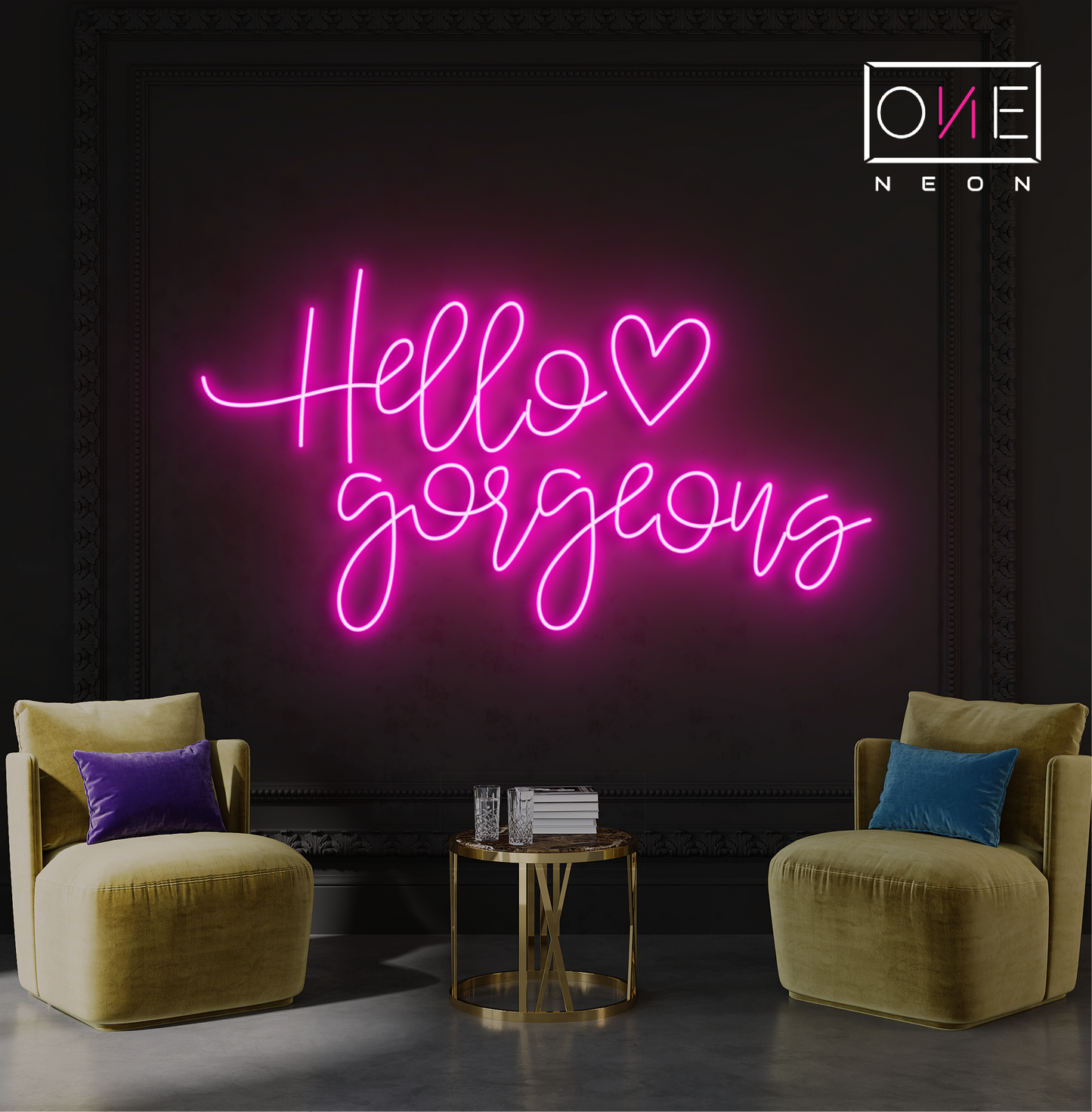 Panneau néon à LED représentant une tête de mort sur la plage paradisiaque