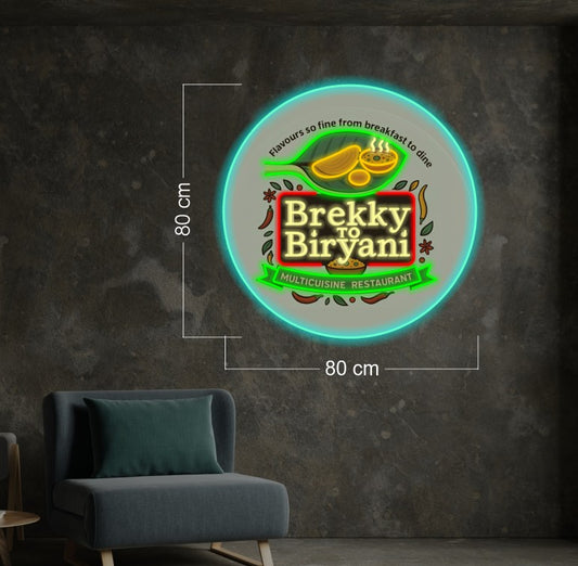 Brekky to Biryani | LED Neon Sign