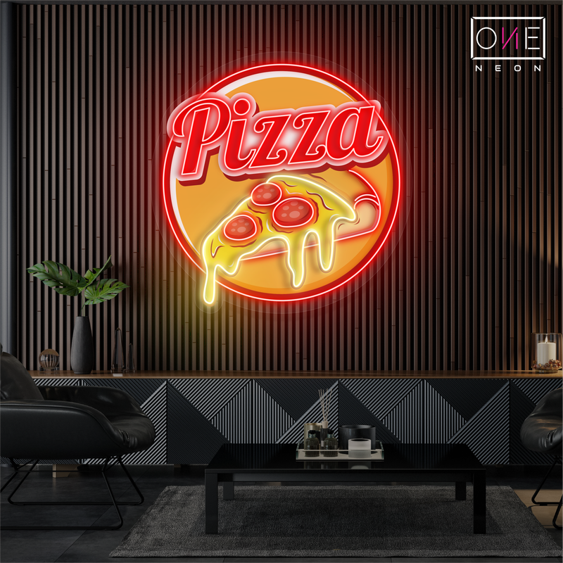 Doughlicious Pizza & Pasta & Pizza Slice Artwork (2 Sign) | LED Neon Sign